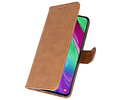 Samsung Galaxy A40 Hoesje Kaarthouder Book Case Telefoonhoesje Bruin