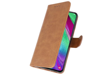 Samsung Galaxy A40 Hoesje Kaarthouder Book Case Telefoonhoesje Bruin