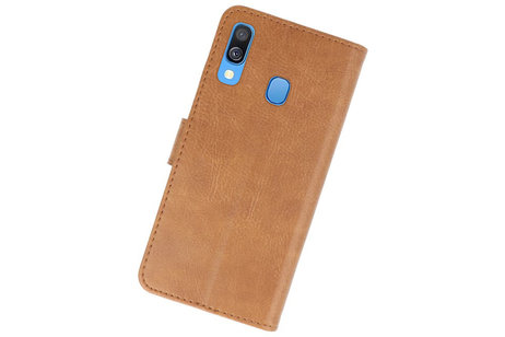 Samsung Galaxy A40 Hoesje Kaarthouder Book Case Telefoonhoesje Bruin