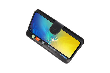 BAOHU Rico Vitello Zwart Echt Leder Hoesje - Hoesje Geschikt voor Samsung Galaxy S10e