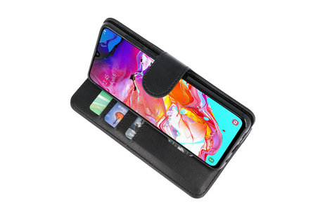 BAOHU Hoesje Geschikt voor Samsung Galaxy A70 - Kaarthouder Book Case Telefoonhoesje - Zwart