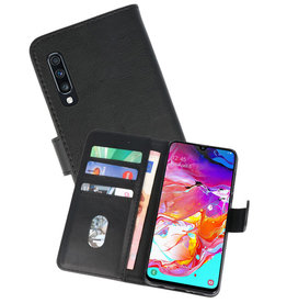 BAOHU Samsung Galaxy A70 Hoesje Kaarthouder Book Case Telefoonhoesje Zwart
