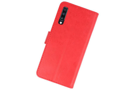 Hoesje Geschikt voor Samsung Galaxy A70 - Kaarthouder Book Case Telefoonhoesje - Rood