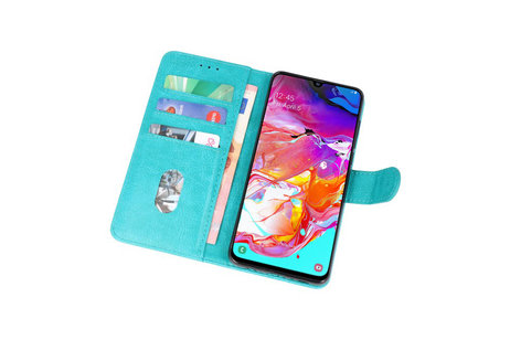 Samsung Galaxy A70 Hoesje Kaarthouder Book Case Telefoonhoesje Groen