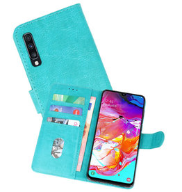 BAOHU Samsung Galaxy A70 Hoesje Kaarthouder Book Case Telefoonhoesje Groen