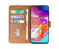 Samsung Galaxy A70 Hoesje Kaarthouder Book Case Telefoonhoesje Bruin