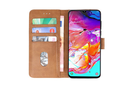 Samsung Galaxy A70 Hoesje Kaarthouder Book Case Telefoonhoesje Bruin