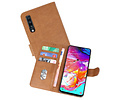 BAOHU Hoesje Geschikt voor Samsung Galaxy A70 - Kaarthouder Book Case Telefoonhoesje - Bruin
