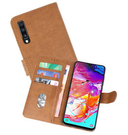 BAOHU Samsung Galaxy A70 Hoesje Kaarthouder Book Case Telefoonhoesje Bruin