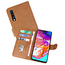 BAOHU Samsung Galaxy A70 Hoesje Kaarthouder Book Case Telefoonhoesje Bruin