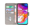 BAOHU Hoesje Geschikt voor Samsung Galaxy A70 - Kaarthouder Book Case Telefoonhoesje - Grijs