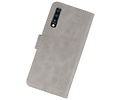BAOHU Hoesje Geschikt voor Samsung Galaxy A70 - Kaarthouder Book Case Telefoonhoesje - Grijs