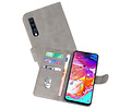 BAOHU Hoesje Geschikt voor Samsung Galaxy A70 - Kaarthouder Book Case Telefoonhoesje - Grijs