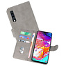 BAOHU Samsung Galaxy A70 Hoesje Kaarthouder Book Case Telefoonhoesje Grijs