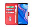 Hoesje Geschikt voor de Huawei P Smart Z - Kaarthouder Book Case Telefoonhoesje - Rood