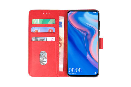 Hoesje Geschikt voor de Huawei P Smart Z - Kaarthouder Book Case Telefoonhoesje - Rood