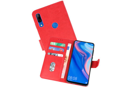 Hoesje Geschikt voor de Huawei P Smart Z - Kaarthouder Book Case Telefoonhoesje - Rood