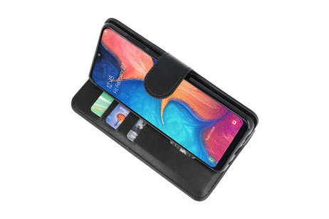 Hoesje Geschikt voor Samsung Galaxy A20e - Kaarthouder Book Case Telefoonhoesje - Zwart
