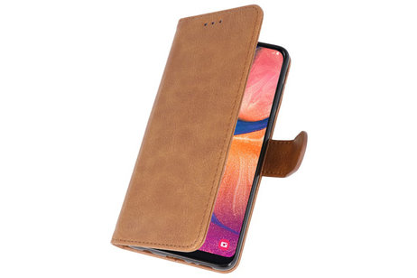 Hoesje Geschikt voor Samsung Galaxy A20e - Kaarthouder Book Case Telefoonhoesje - Bruin