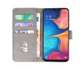 Samsung Galaxy A20e Hoesje Kaarthouder Book Case Telefoonhoesje Grijs