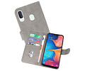 Samsung Galaxy A20e Hoesje Kaarthouder Book Case Telefoonhoesje Grijs