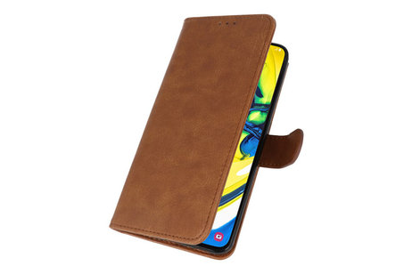 BAOHU Hoesje Geschikt voor Samsung Galaxy A80 / A90 - Kaarthouder Book Case Telefoonhoesje - Bruin