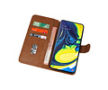 BAOHU Hoesje Geschikt voor Samsung Galaxy A80 / A90 - Kaarthouder Book Case Telefoonhoesje - Bruin