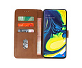 BAOHU Hoesje Geschikt voor Samsung Galaxy A80 / A90 - Kaarthouder Book Case Telefoonhoesje - Bruin