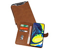 BAOHU Hoesje Geschikt voor Samsung Galaxy A80 / A90 - Kaarthouder Book Case Telefoonhoesje - Bruin