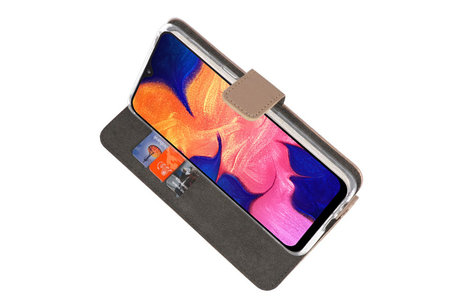 Booktype Telefoonhoesjes - Bookcase Hoesje - Wallet Case -  Geschikt voor Samsung Galaxy A10 - Goud