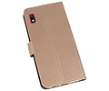 Booktype Telefoonhoesjes - Bookcase Hoesje - Wallet Case -  Geschikt voor Samsung Galaxy A10 - Goud