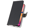 Booktype Telefoonhoesjes - Bookcase Hoesje - Wallet Case -  Geschikt voor Samsung Galaxy A20 - Zwart