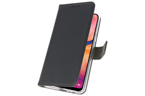 Booktype Telefoonhoesjes - Bookcase Hoesje - Wallet Case -  Geschikt voor Samsung Galaxy A20 - Zwart