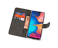 Booktype Telefoonhoesjes - Bookcase Hoesje - Wallet Case -  Geschikt voor Samsung Galaxy A20 - Zwart