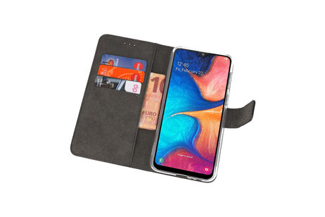 BAOHU Booktype Telefoonhoesjes - Bookcase Hoesje - Wallet Case -  Geschikt voor Samsung Galaxy A20 - Zwart