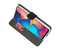 BAOHU Booktype Telefoonhoesjes - Bookcase Hoesje - Wallet Case -  Geschikt voor Samsung Galaxy A20 - Zwart
