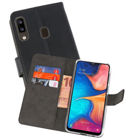 BAOHU Wallet Cases Hoesje Samsung Galaxy A20 Zwart