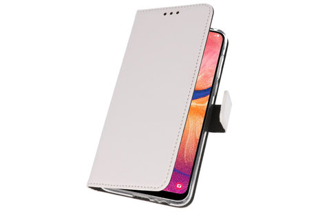 BAOHU Booktype Telefoonhoesjes - Bookcase Hoesje - Wallet Case -  Geschikt voor Samsung Galaxy A20 - Wit