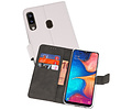 BAOHU Booktype Telefoonhoesjes - Bookcase Hoesje - Wallet Case -  Geschikt voor Samsung Galaxy A20 - Wit