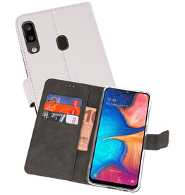BAOHU Wallet Cases Hoesje Samsung Galaxy A20 Wit