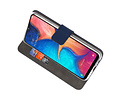 BAOHU Booktype Telefoonhoesjes - Bookcase Hoesje - Wallet Case -  Geschikt voor Samsung Galaxy A20 - Navy