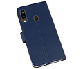 BAOHU Booktype Telefoonhoesjes - Bookcase Hoesje - Wallet Case -  Geschikt voor Samsung Galaxy A20 - Navy