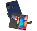 BAOHU Booktype Telefoonhoesjes - Bookcase Hoesje - Wallet Case -  Geschikt voor Samsung Galaxy A20 - Navy