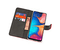 BAOHU Booktype Telefoonhoesjes - Bookcase Hoesje - Wallet Case -  Geschikt voor Samsung Galaxy A20 - Rood