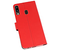 Booktype Telefoonhoesjes - Bookcase Hoesje - Wallet Case -  Geschikt voor Samsung Galaxy A20 - Rood