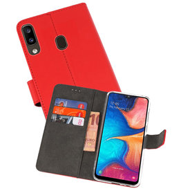 Wallet Cases Hoesje Samsung Galaxy A20 Rood