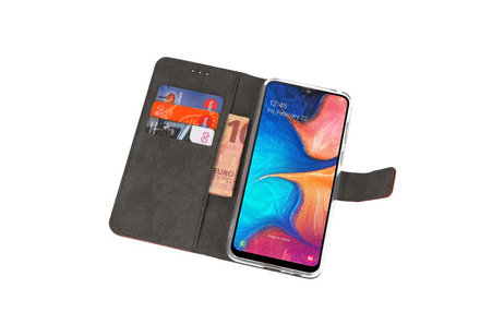 Booktype Telefoonhoesjes - Bookcase Hoesje - Wallet Case -  Geschikt voor Samsung Galaxy A20 - Bruin