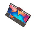 Booktype Telefoonhoesjes - Bookcase Hoesje - Wallet Case -  Geschikt voor Samsung Galaxy A20 - Bruin