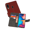 BAOHU Booktype Telefoonhoesjes - Bookcase Hoesje - Wallet Case -  Geschikt voor Samsung Galaxy A20 - Bruin