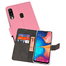 BAOHU Wallet Cases Hoesje Samsung Galaxy A20 Roze